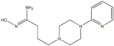 (1Z)-N'-hydroxy-4-(4-pyridin-2-ylpiperazin-1-yl)butanimidamide 结构式