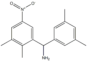 (2,3-dimethyl-5-nitrophenyl)(3,5-dimethylphenyl)methanamine 结构式
