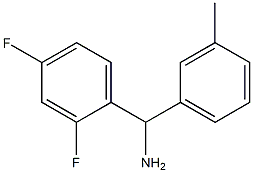 (2,4-difluorophenyl)(3-methylphenyl)methanamine 结构式