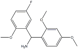(2,4-dimethoxyphenyl)(5-fluoro-2-methoxyphenyl)methanamine 结构式