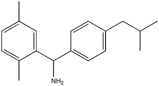 (2,5-dimethylphenyl)[4-(2-methylpropyl)phenyl]methanamine 结构式