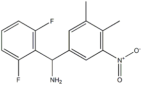 (2,6-difluorophenyl)(3,4-dimethyl-5-nitrophenyl)methanamine 结构式