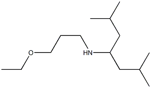 (2,6-dimethylheptan-4-yl)(3-ethoxypropyl)amine 结构式