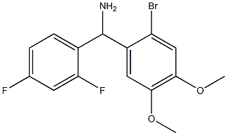 (2-bromo-4,5-dimethoxyphenyl)(2,4-difluorophenyl)methanamine 结构式