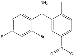 (2-bromo-4-fluorophenyl)(2-methyl-5-nitrophenyl)methanamine 结构式