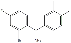 (2-bromo-4-fluorophenyl)(3,4-dimethylphenyl)methanamine 结构式