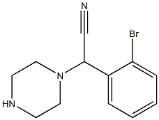 (2-bromophenyl)(piperazin-1-yl)acetonitrile 结构式