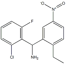 (2-chloro-6-fluorophenyl)(2-ethyl-5-nitrophenyl)methanamine 结构式