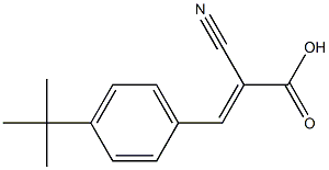 (2E)-3-(4-tert-butylphenyl)-2-cyanoacrylic acid 结构式