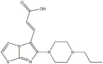 (2E)-3-[6-(4-propylpiperazin-1-yl)imidazo[2,1-b][1,3]thiazol-5-yl]acrylic acid 结构式