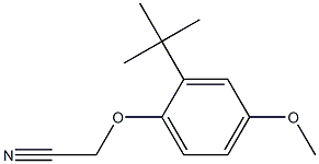 (2-tert-butyl-4-methoxyphenoxy)acetonitrile 结构式