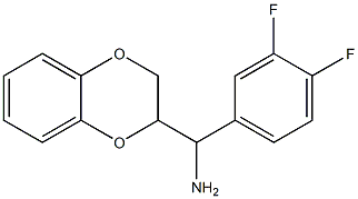 (3,4-difluorophenyl)(2,3-dihydro-1,4-benzodioxin-2-yl)methanamine 结构式