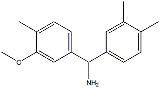 (3,4-dimethylphenyl)(3-methoxy-4-methylphenyl)methanamine 结构式