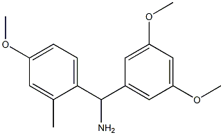 (3,5-dimethoxyphenyl)(4-methoxy-2-methylphenyl)methanamine 结构式