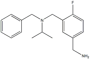 (3-{[benzyl(propan-2-yl)amino]methyl}-4-fluorophenyl)methanamine 结构式