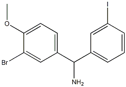 (3-bromo-4-methoxyphenyl)(3-iodophenyl)methanamine 结构式