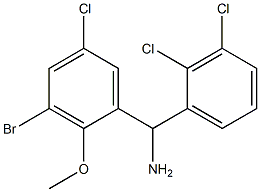 (3-bromo-5-chloro-2-methoxyphenyl)(2,3-dichlorophenyl)methanamine 结构式