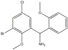 (3-bromo-5-chloro-2-methoxyphenyl)(2-methoxyphenyl)methanamine 结构式