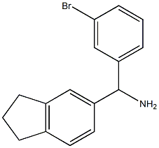 (3-bromophenyl)(2,3-dihydro-1H-inden-5-yl)methanamine 结构式