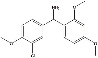 (3-chloro-4-methoxyphenyl)(2,4-dimethoxyphenyl)methanamine 结构式
