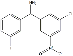 (3-chloro-5-nitrophenyl)(3-iodophenyl)methanamine 结构式