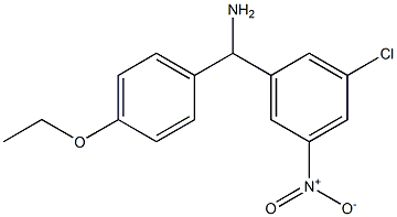 (3-chloro-5-nitrophenyl)(4-ethoxyphenyl)methanamine 结构式
