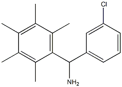 (3-chlorophenyl)(2,3,4,5,6-pentamethylphenyl)methanamine 结构式