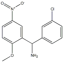 (3-chlorophenyl)(2-methoxy-5-nitrophenyl)methanamine 结构式