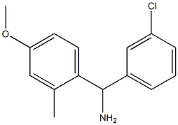 (3-chlorophenyl)(4-methoxy-2-methylphenyl)methanamine 结构式