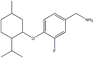 (3-fluoro-4-{[5-methyl-2-(propan-2-yl)cyclohexyl]oxy}phenyl)methanamine 结构式