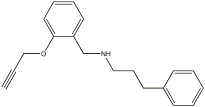 (3-phenylpropyl)({[2-(prop-2-yn-1-yloxy)phenyl]methyl})amine 结构式