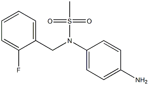 (4-aminophenyl)-N-[(2-fluorophenyl)methyl]methanesulfonamide 结构式