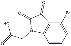 (4-bromo-2,3-dioxo-2,3-dihydro-1H-indol-1-yl)acetic acid 结构式