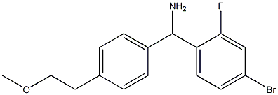 (4-bromo-2-fluorophenyl)[4-(2-methoxyethyl)phenyl]methanamine 结构式