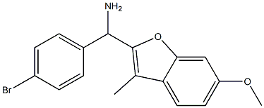 (4-bromophenyl)(6-methoxy-3-methyl-1-benzofuran-2-yl)methanamine 结构式