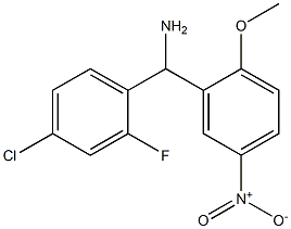 (4-chloro-2-fluorophenyl)(2-methoxy-5-nitrophenyl)methanamine 结构式