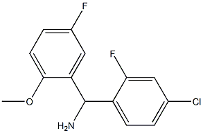 (4-chloro-2-fluorophenyl)(5-fluoro-2-methoxyphenyl)methanamine 结构式