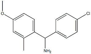 (4-chlorophenyl)(4-methoxy-2-methylphenyl)methanamine 结构式