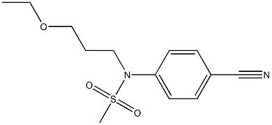 (4-cyanophenyl)-N-(3-ethoxypropyl)methanesulfonamide 结构式