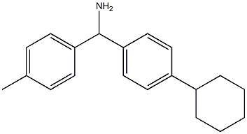 (4-cyclohexylphenyl)(4-methylphenyl)methanamine 结构式