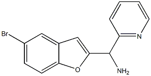 (5-bromo-1-benzofuran-2-yl)(pyridin-2-yl)methanamine 结构式