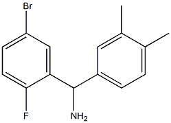 (5-bromo-2-fluorophenyl)(3,4-dimethylphenyl)methanamine 结构式