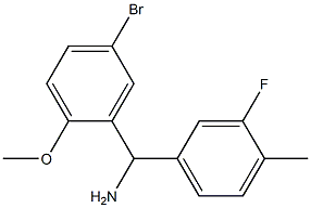 (5-bromo-2-methoxyphenyl)(3-fluoro-4-methylphenyl)methanamine 结构式