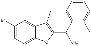 (5-bromo-3-methyl-1-benzofuran-2-yl)(2-methylphenyl)methanamine 结构式