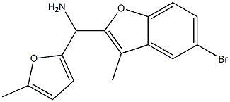 (5-bromo-3-methyl-1-benzofuran-2-yl)(5-methylfuran-2-yl)methanamine 结构式