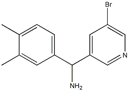 (5-bromopyridin-3-yl)(3,4-dimethylphenyl)methanamine 结构式