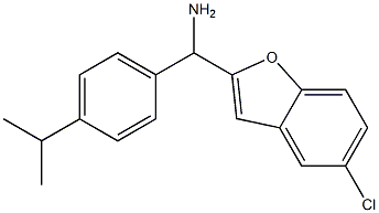 (5-chloro-1-benzofuran-2-yl)[4-(propan-2-yl)phenyl]methanamine 结构式