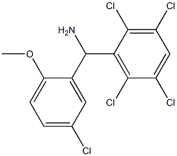 (5-chloro-2-methoxyphenyl)(2,3,5,6-tetrachlorophenyl)methanamine 结构式