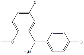 (5-chloro-2-methoxyphenyl)(4-chlorophenyl)methanamine 结构式
