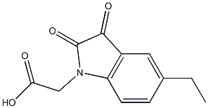 (5-ethyl-2,3-dioxo-2,3-dihydro-1H-indol-1-yl)acetic acid 结构式